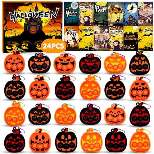 Halloween pumpkin pop toys, 24 pack